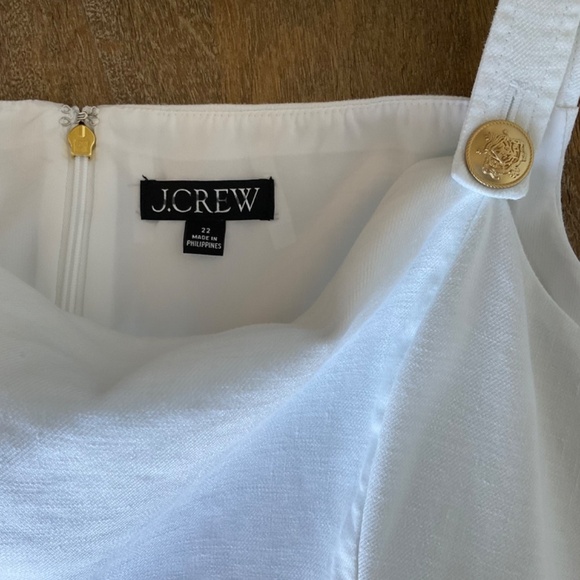 Like New Woman’s White J.crew Colleen Stretch linen-blend sheath dress SZ 22 - Picture 8 of 8